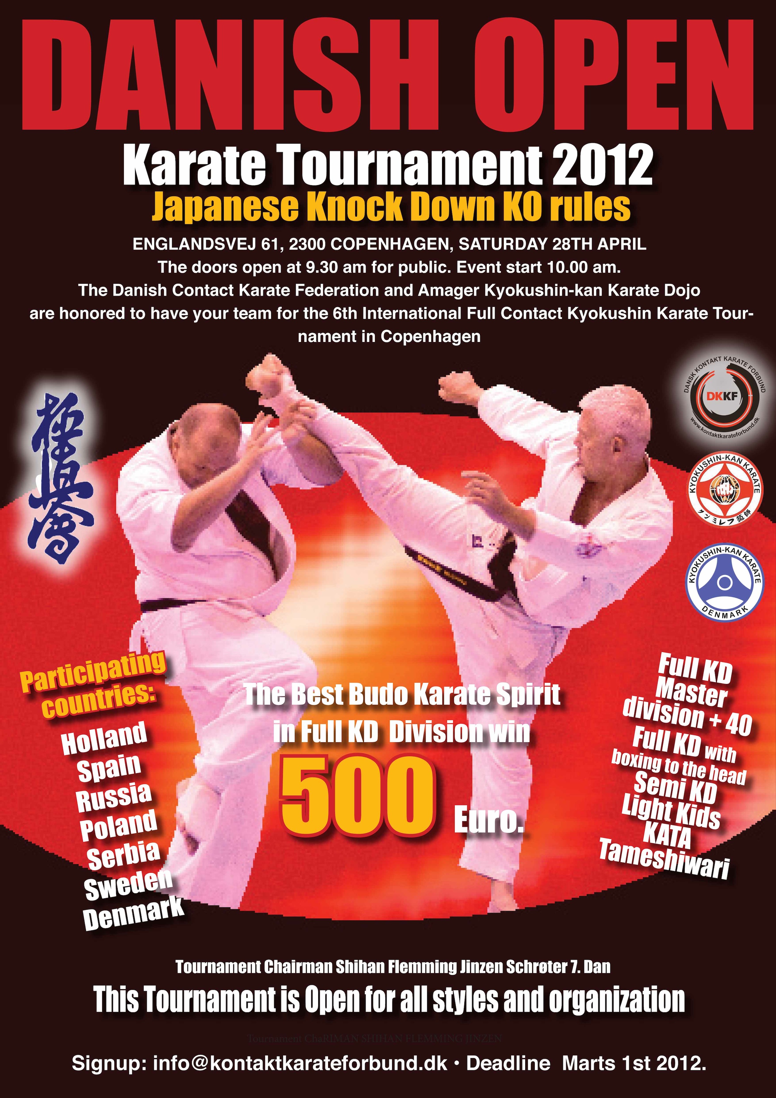 6th Annual Danish Open Karate Tournament 2012